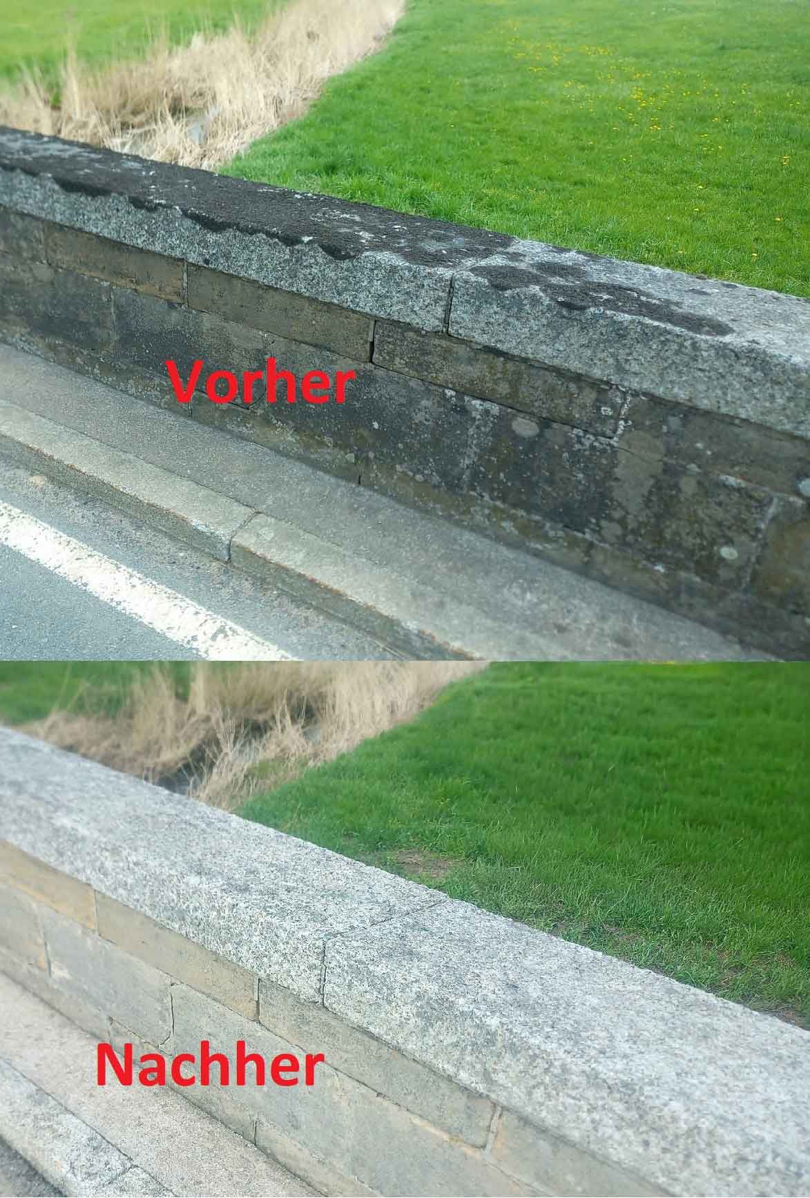 Mauersteine reinigen